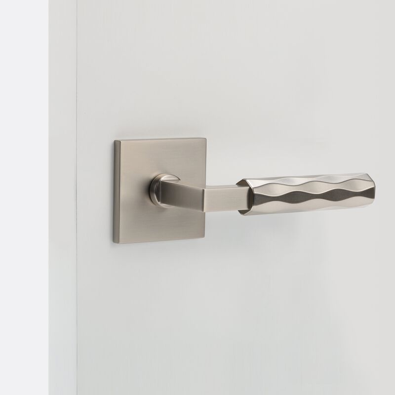 Hailey Modern Hall/Closet Interior Door Handle with Square Rosette and Concealed Screws (Passage) image number 0
