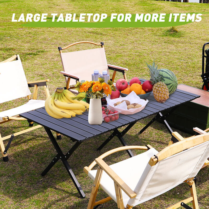 Camping Table Portable Table Folding Table with Carry Bag,4-6 Person Table for Camping Outdoor Picnic