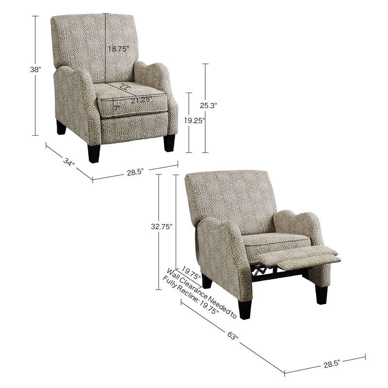 Streamdale Hoffman Push Back Recliner