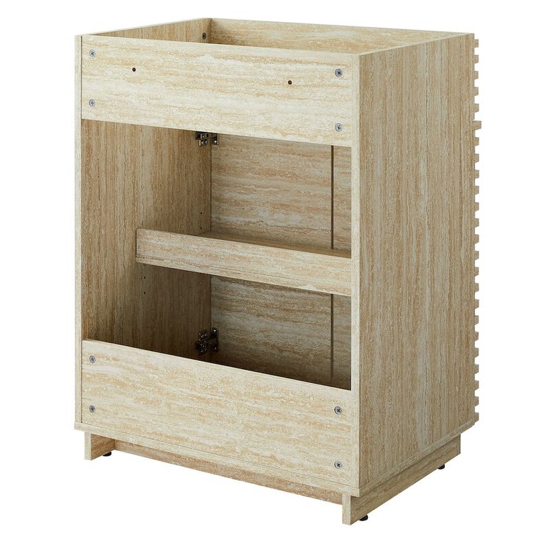 Modway Render 24 Faux Travertine Bathroom Vanity Cabinet (Sink Not Included)