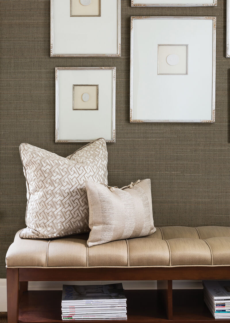 Nanking Brown Grasscloth Wallpaper image number 1