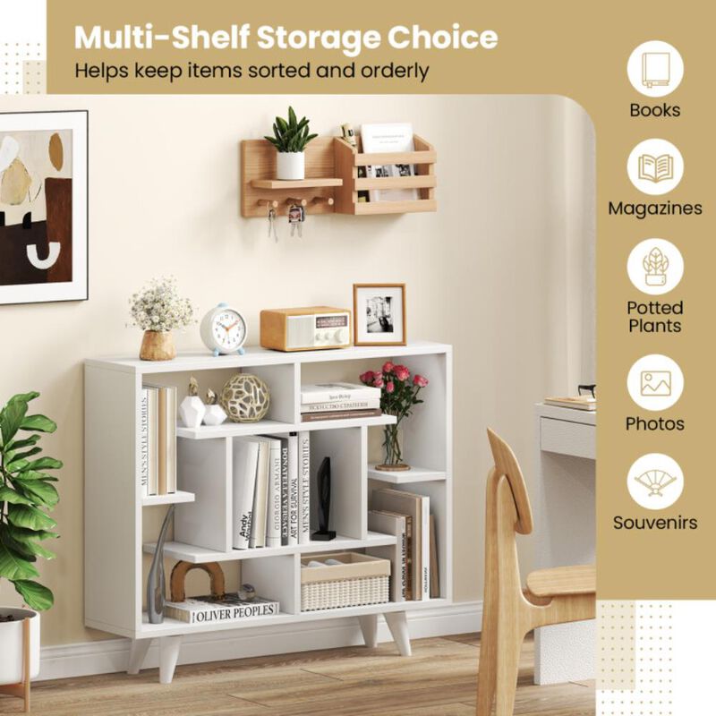 Hivvago Geometric Bookcase with Anti-Tipping Kit and Storage Shelving Unit