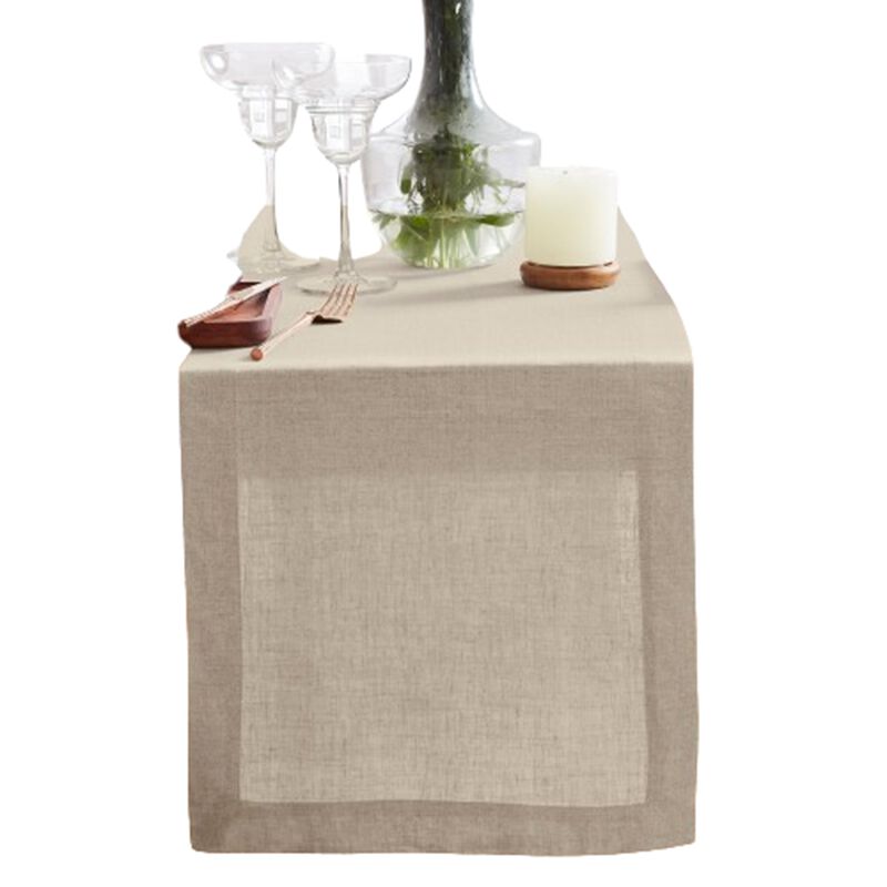 Solino Home 100% Pure Linen Table Runner - Sonoma