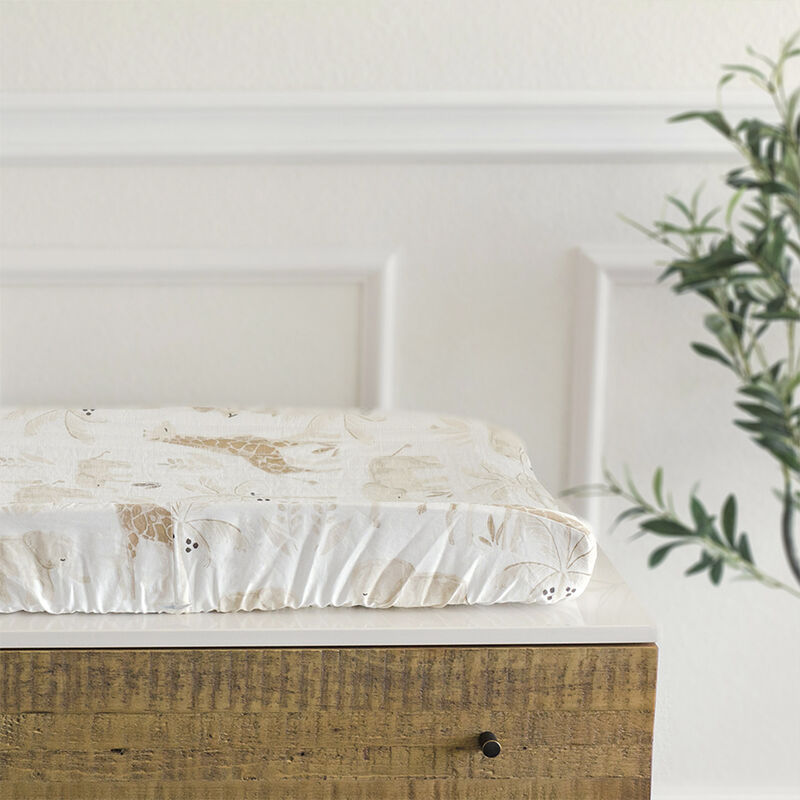 Kendi Quilted Safari Changing Pad Cover