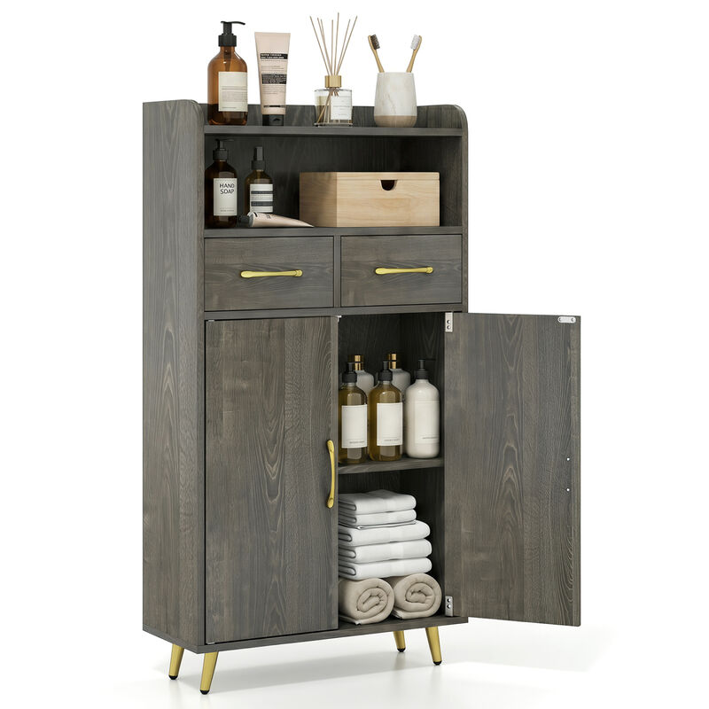 Bathroom Storage Cabinet with 2 Drawers and 2 Doors image number 4