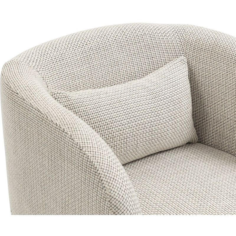 Meridian Furniture Sawyer Cream Weaved Polyester Fabric Accent Chair