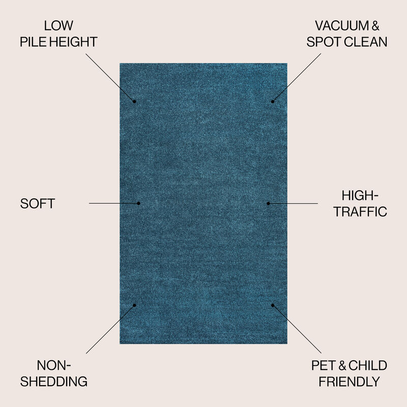 Haze Solid Low Pile Area Rug