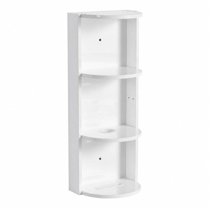 ELEMENT ACE 12 Inch Wall-Mounted Bath Storage Rack with Float Mounting Design, 3-Tier Organizer for Space-Saving Bathroom Storage