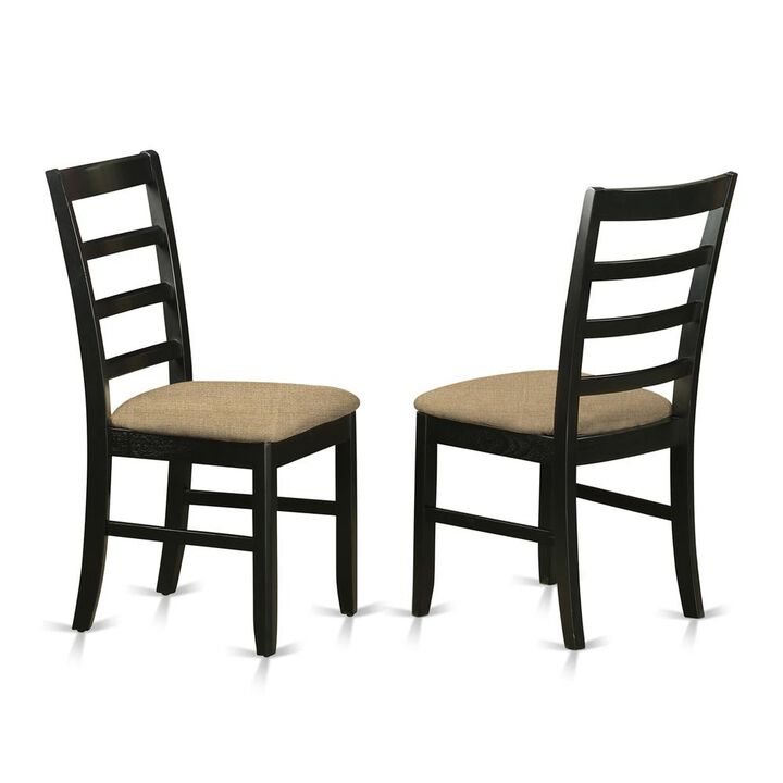 PFC-BLK-C Parfait Chair for dining room with Cushion Seat - Black & Cherry Finish.
