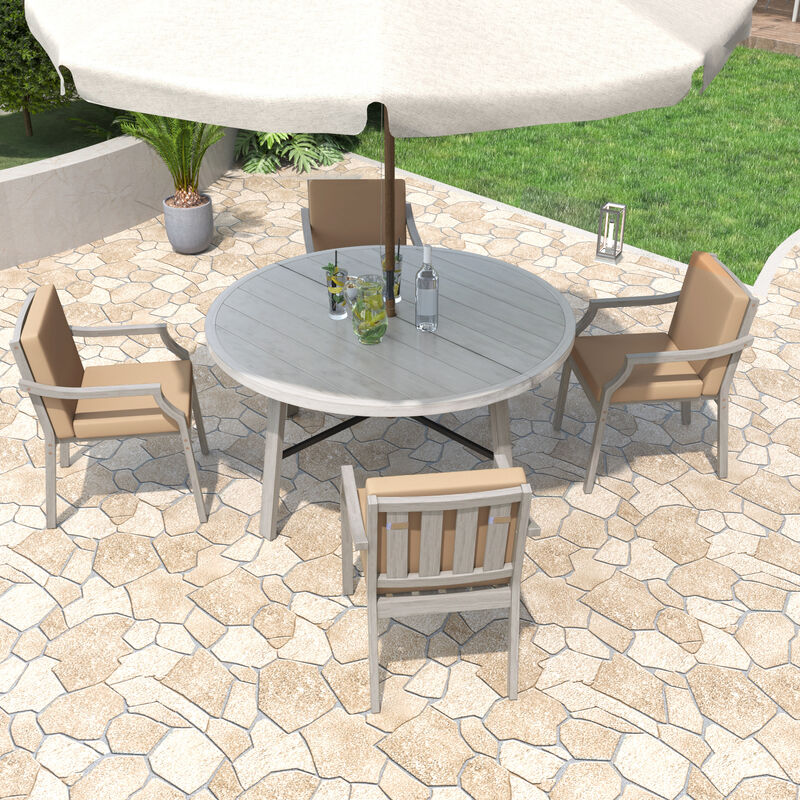 Merax Outdoor Dinning Set for 4 Person