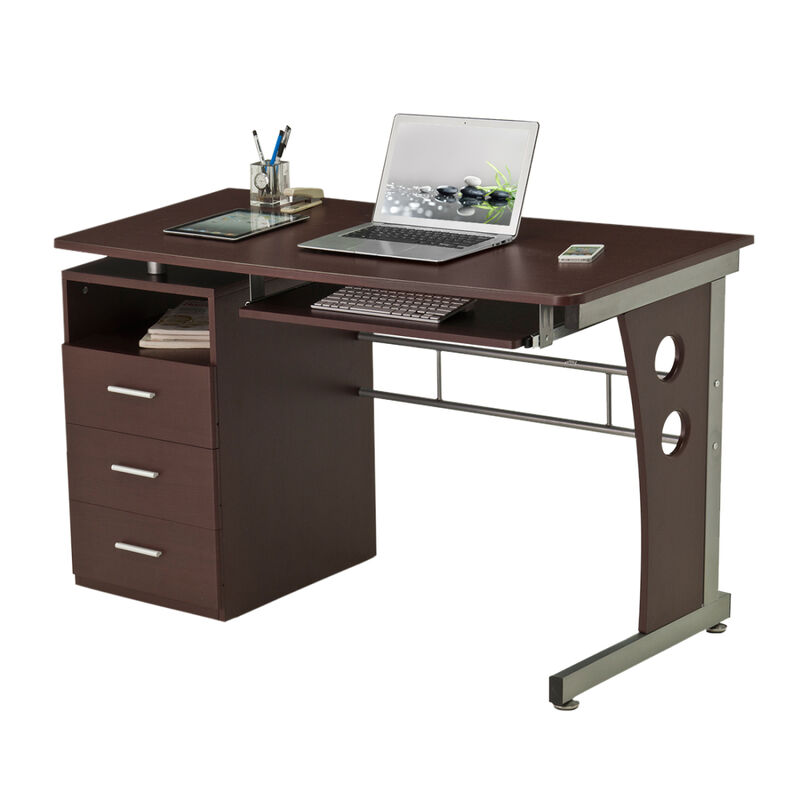 Streamdale Computer Desk With Ample Storage, Chocolate