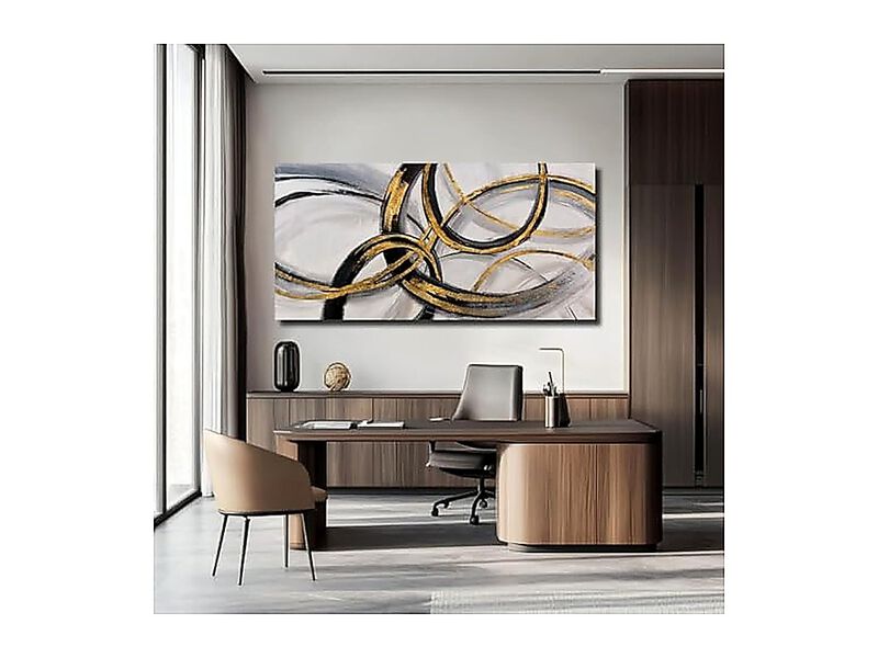 Black Art Modern Bedroom Gray Abstract Oil Decor Living Room Dining Office image number 3
