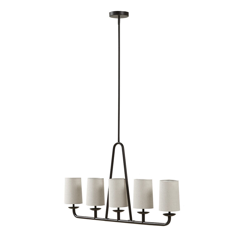 Gracie Mills Aisa Modern Farmhouse 5-Light Linear Chandelier
