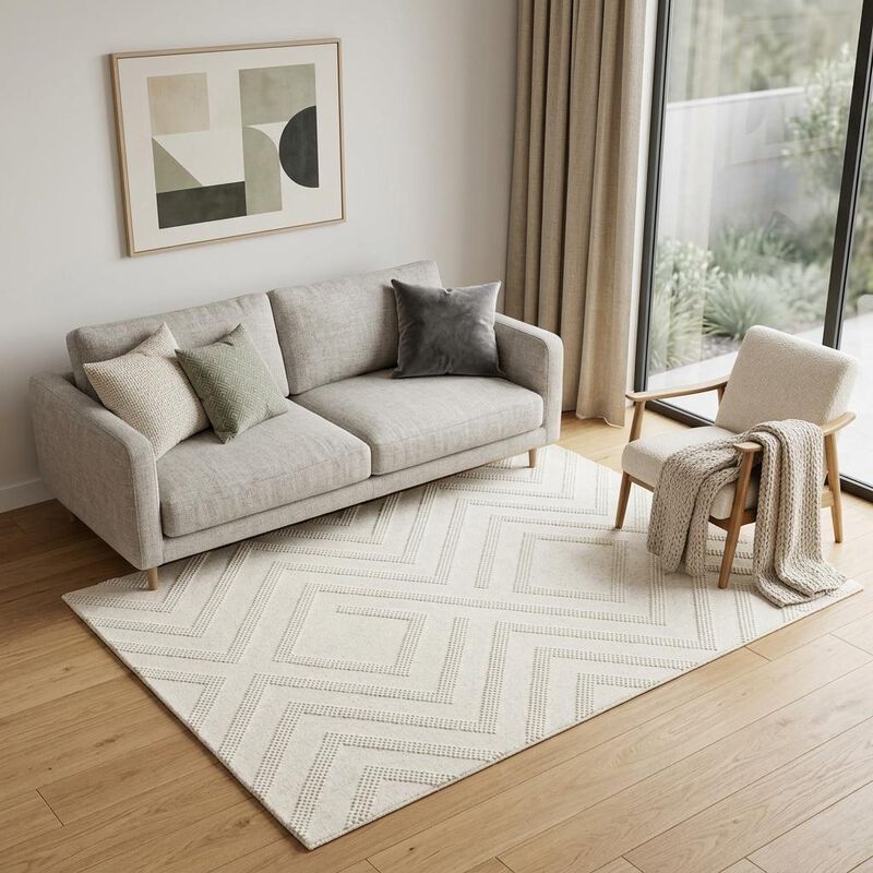 HomeRoots Geometric Area Rug image number 1