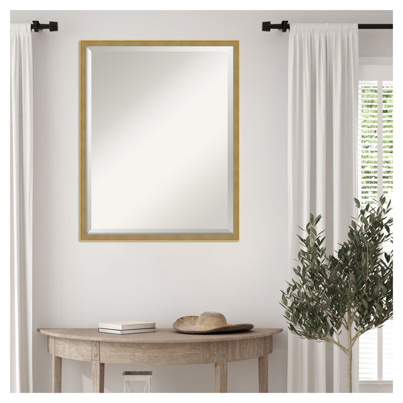 Incline Beveled Wood Framed Wall Mirror image number 6