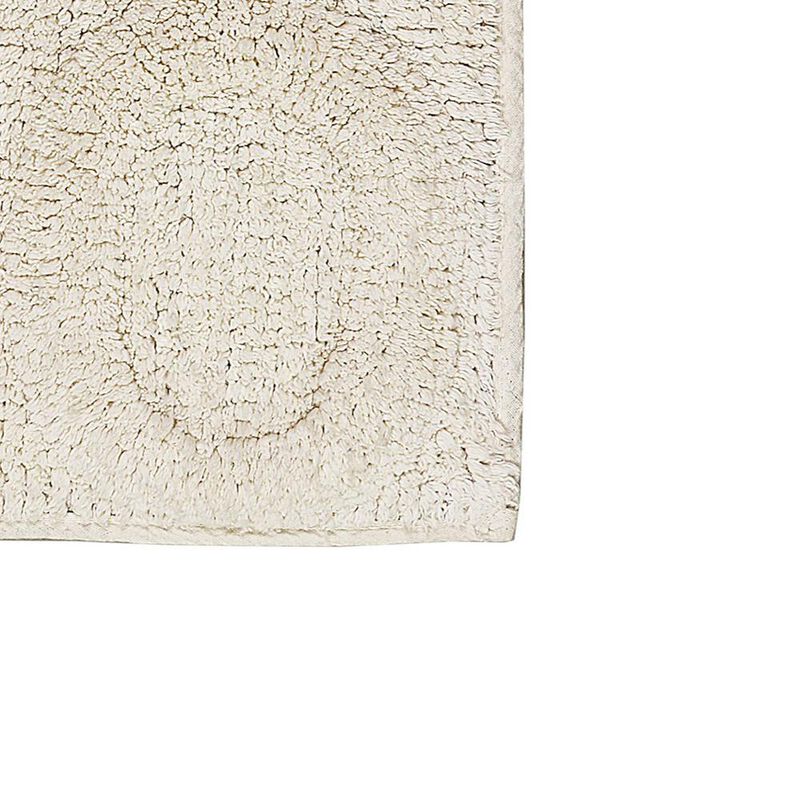 Super Soft Cotton Non-Skid Back Bath Rug 20" x 30" Ivory by Castle Hill London