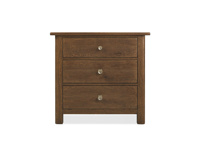 Driftwood Saddle Three-Drawer Nightstand