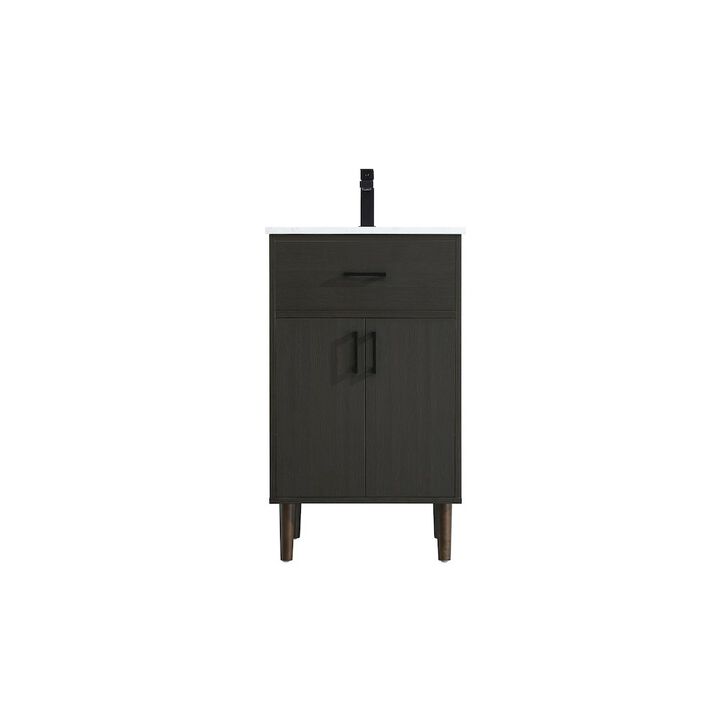 Elegant Kitchen and Bath Chandler 20 Inch Single Bathroom Vanity In Mocha Brown