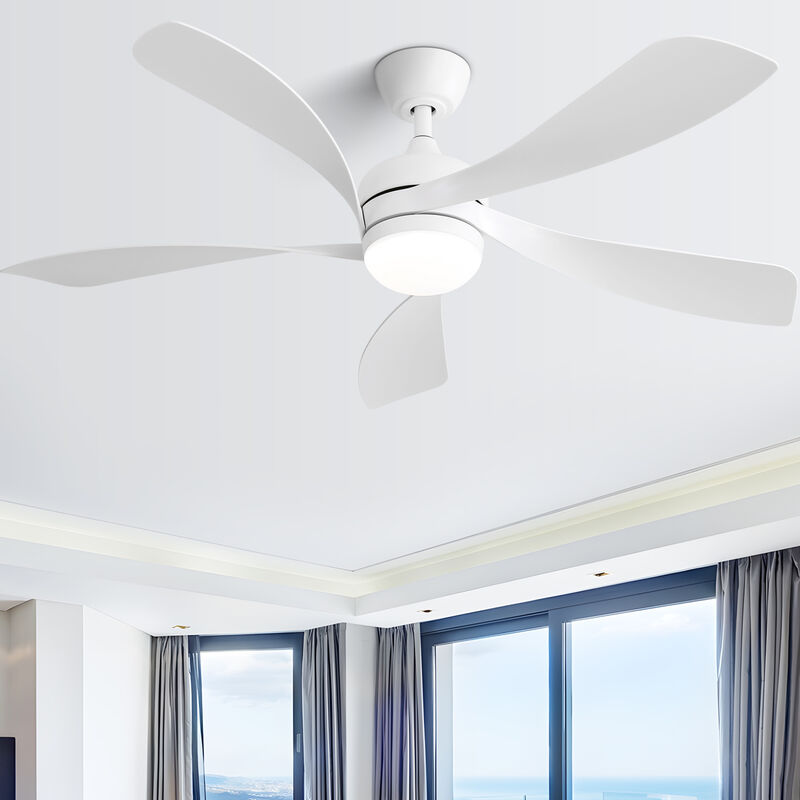 ELEMENT ACE 52 Inch Modern LED Ceiling Fan with Dimmable Lighting and Remote Control for Indoor Climate Comfort image number 4