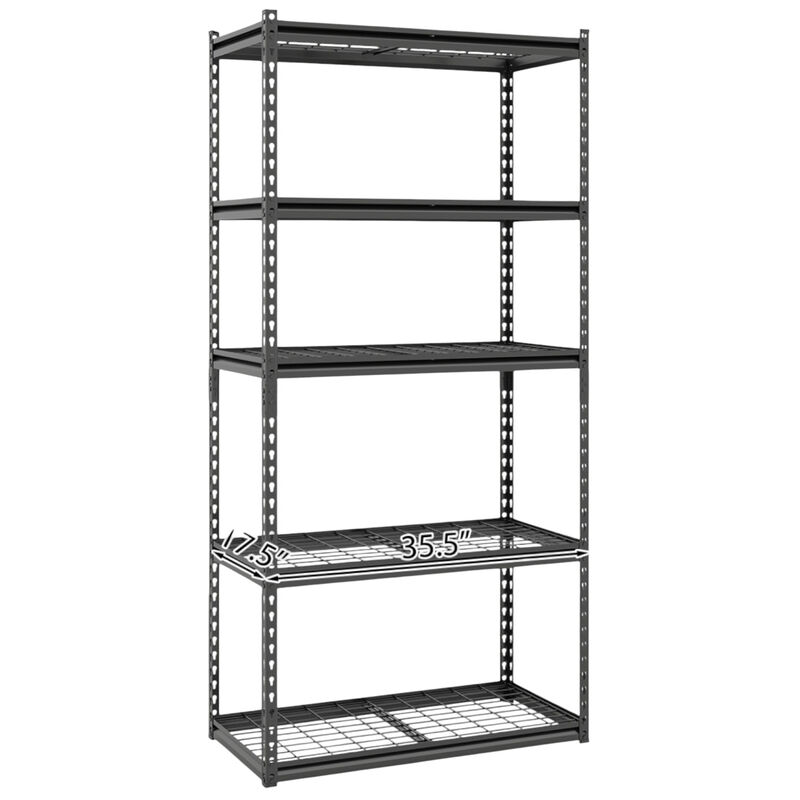 5-Tier Heavy-Duty Wire Shelving Unit with Adjustable Metal Racks image number 0