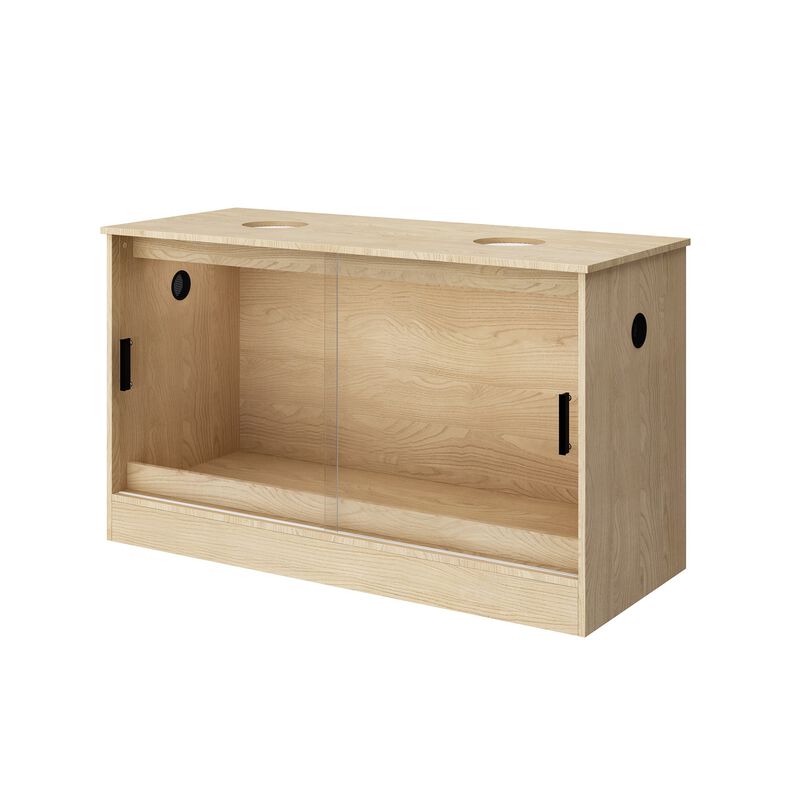Natural Wooden Hamster Cage Small Animal Habitats/House for Gerbil Dwarf Hamster Guinea Pig Chinchilla with Air Vents image number 0