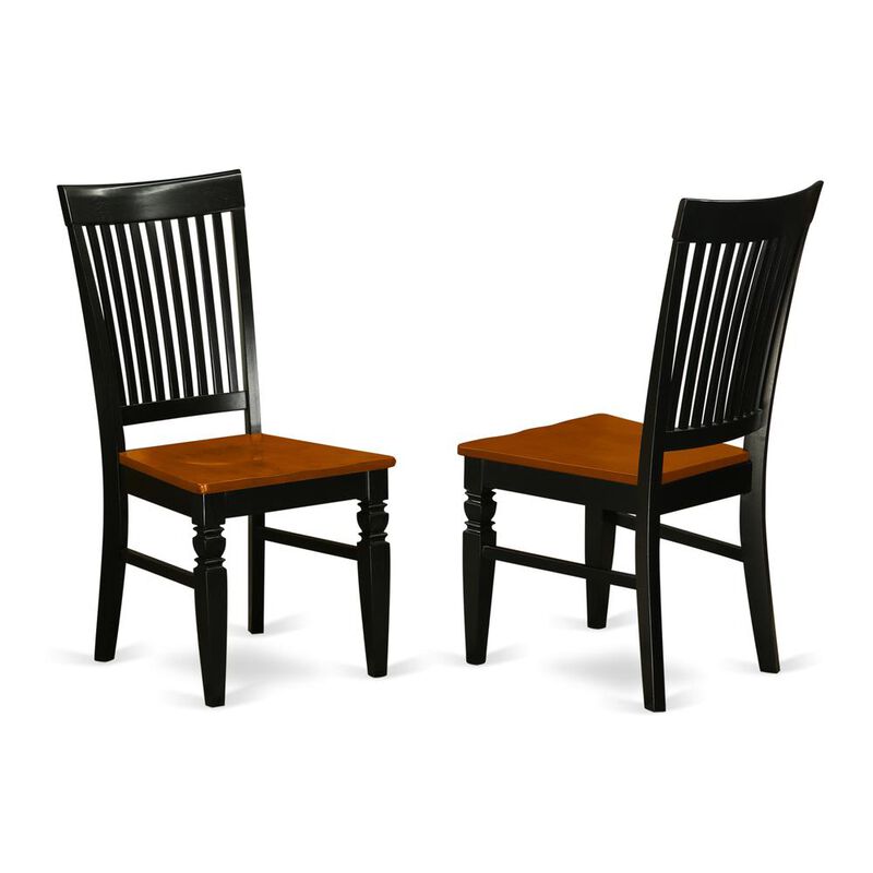 East West Furniture Dining Room Set Black & Cherry