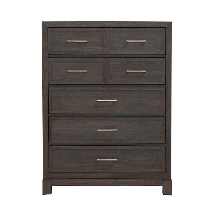 Liberty Furniture Modern Edge 5 Drawer Chest for Bedroom - Caffe