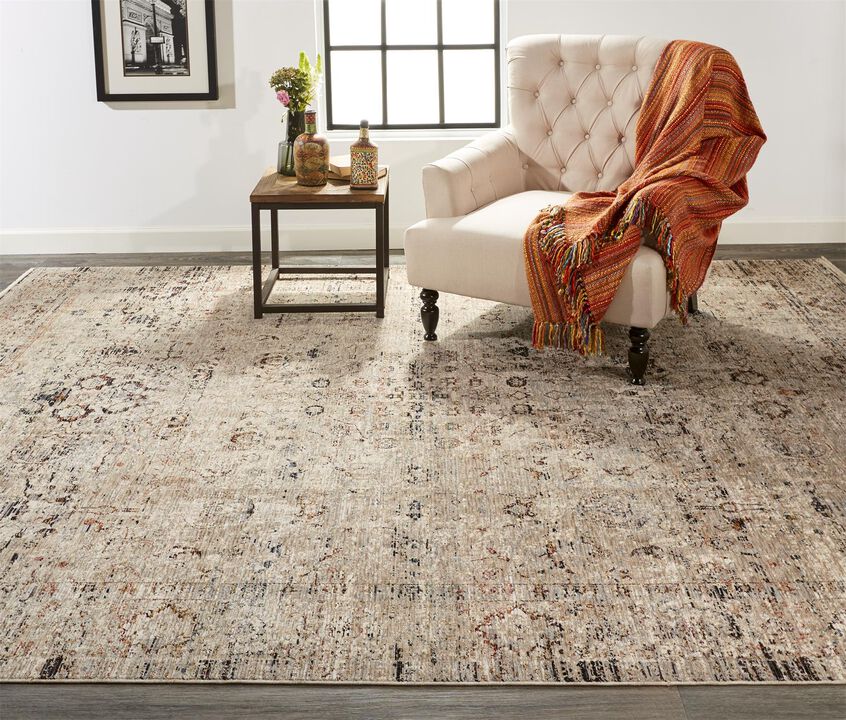 Caprio 3958F Taupe/Ivory/Gray 2'6" x 10' Rug