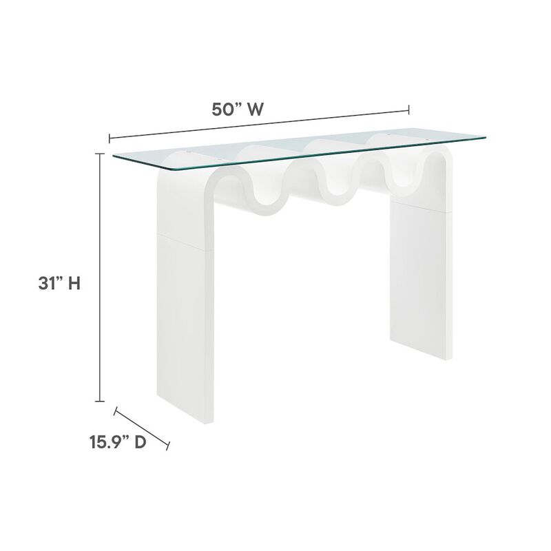 Ondine Glass Top 50" Console Table image number 2