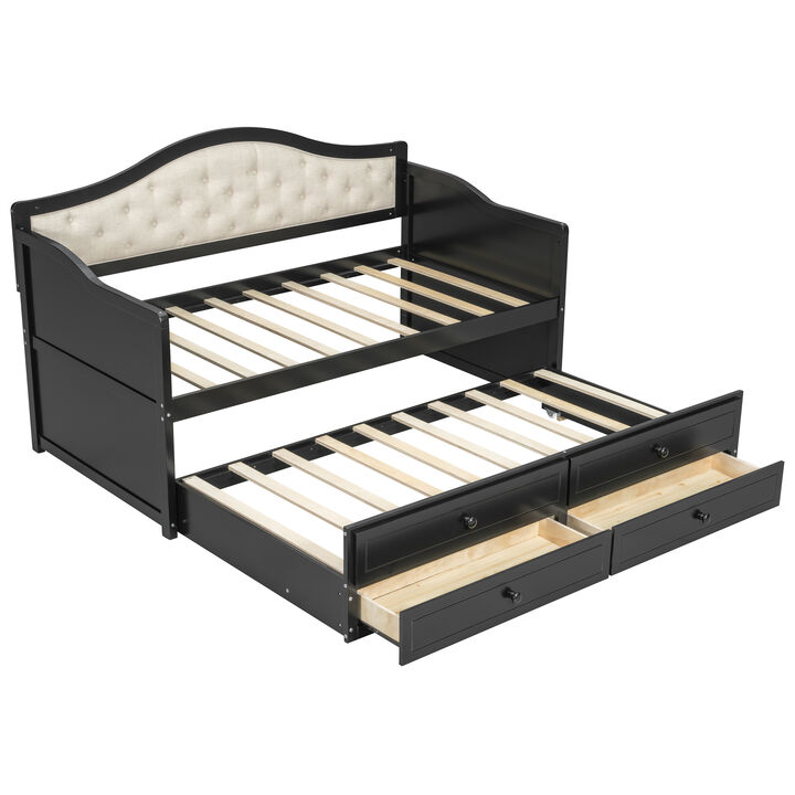 Merax Twin Daybed with Trundle