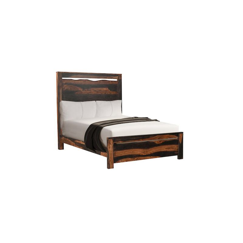 Taran Designs Marin Live Edge Solid Wood Queen Panel Bed