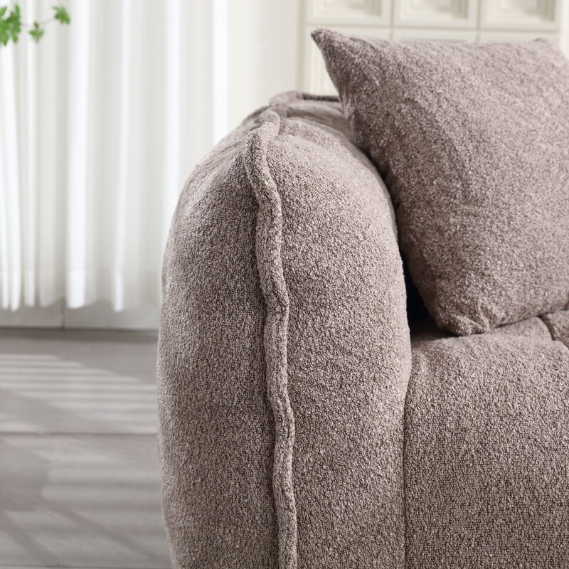 Merax Chenille Lazy Bean Bag Loveseat for Living Room.
