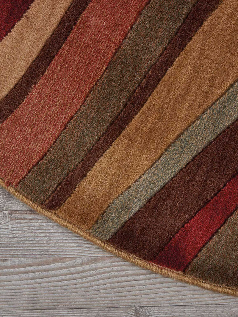 Somerset ST81 Multicolor 5'6" x Round Rug
