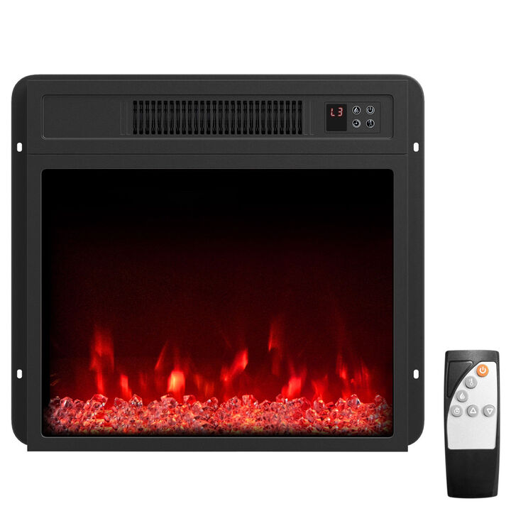 5000 BTU Electric Fireplace Insert 18 Inch with Remote and Flame Control