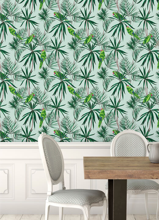 Pebbles Mint Paradise Wallpaper