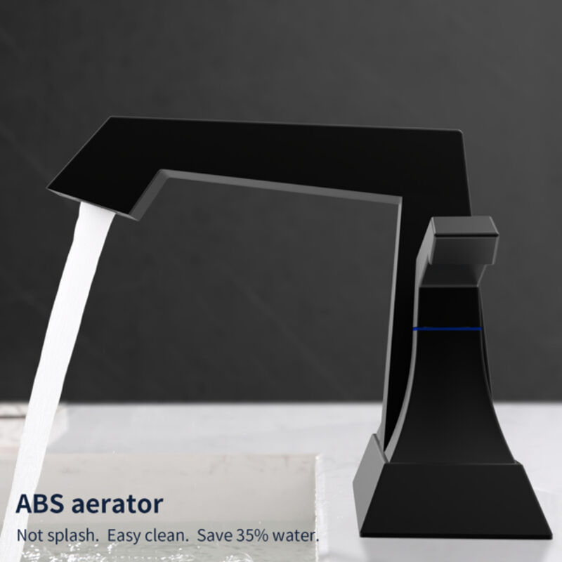 Heavy-Duty 2-Handle Bathroom Faucet, Modern Deck-Mounted Sink Faucet with Drain & Supply Lines