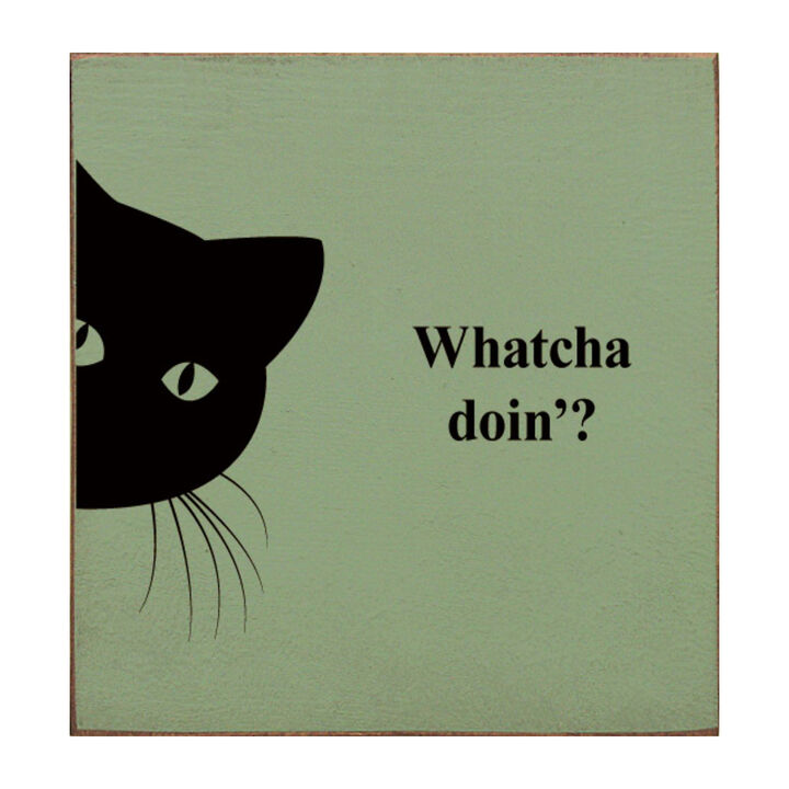 Funny Cat Wooden Sign Cute Cat Wall Decor Gift for Cat Lovers