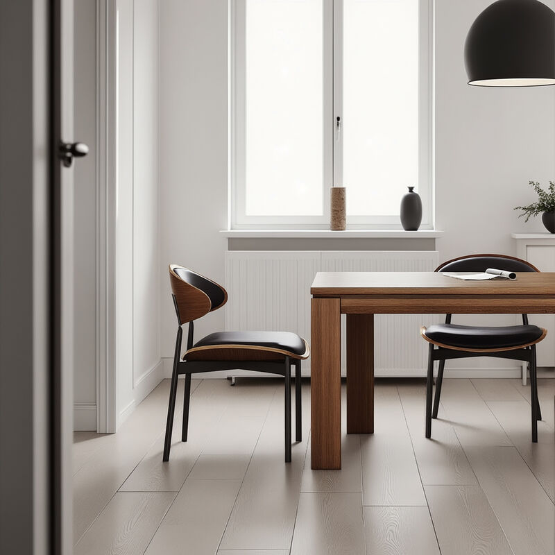 Wooden Dining Table for Living Room & Dining Room 62.99" brown