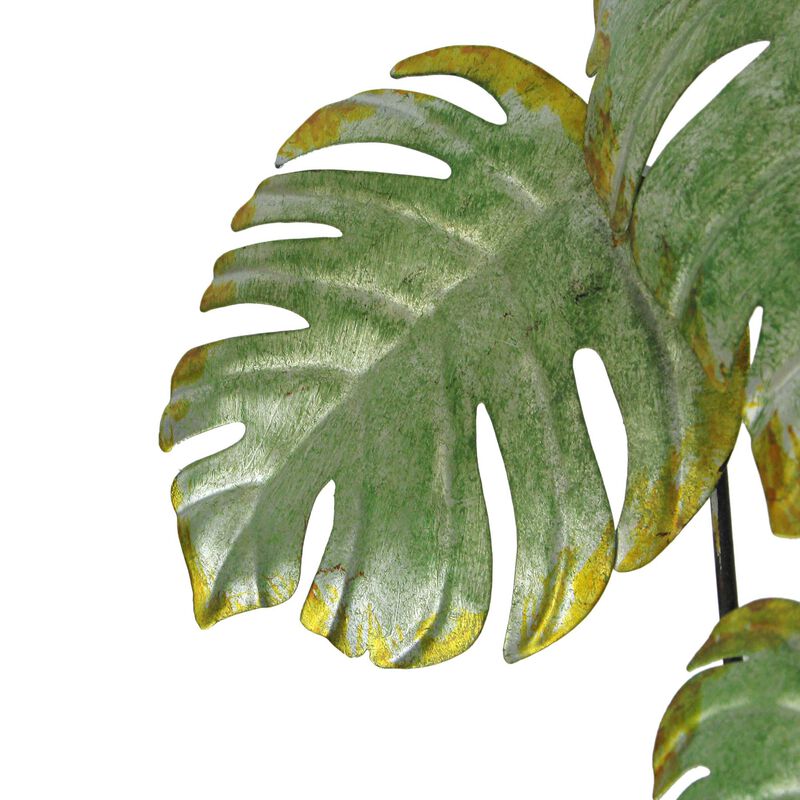 Set of 2 Metal Tropical Potted Plant Wall Art Decorative Sculpture Home Decor image number 2