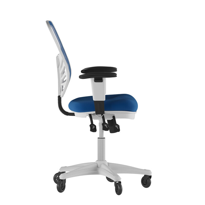 Nicholas Mid-Back   Mesh Multifunction Executive Swivel Ergonomic Office Chair with Adjustable Arms and Transparent Roller Wheels