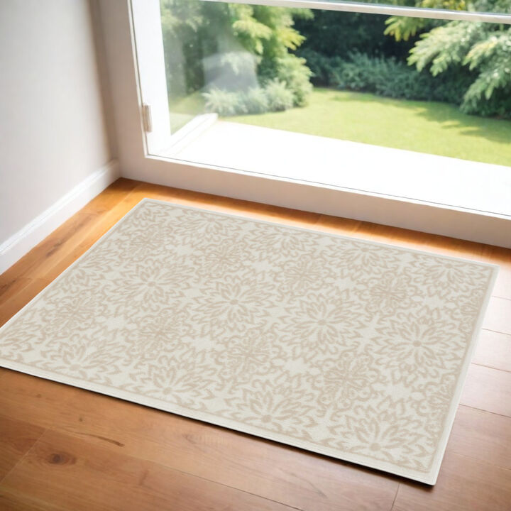 HomeRoots Floral Area Rug