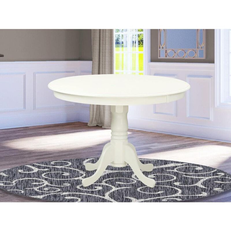 Hartland Table 42" diameter Round Table -Linen White Finish