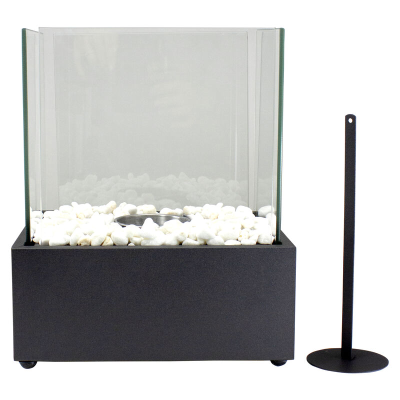 11.5" Bio Ethanol Ventless Portable Tabletop Fireplace with Flame Guard
