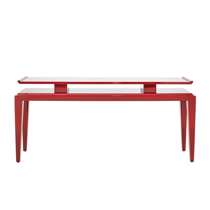 Poise Console Table- Red