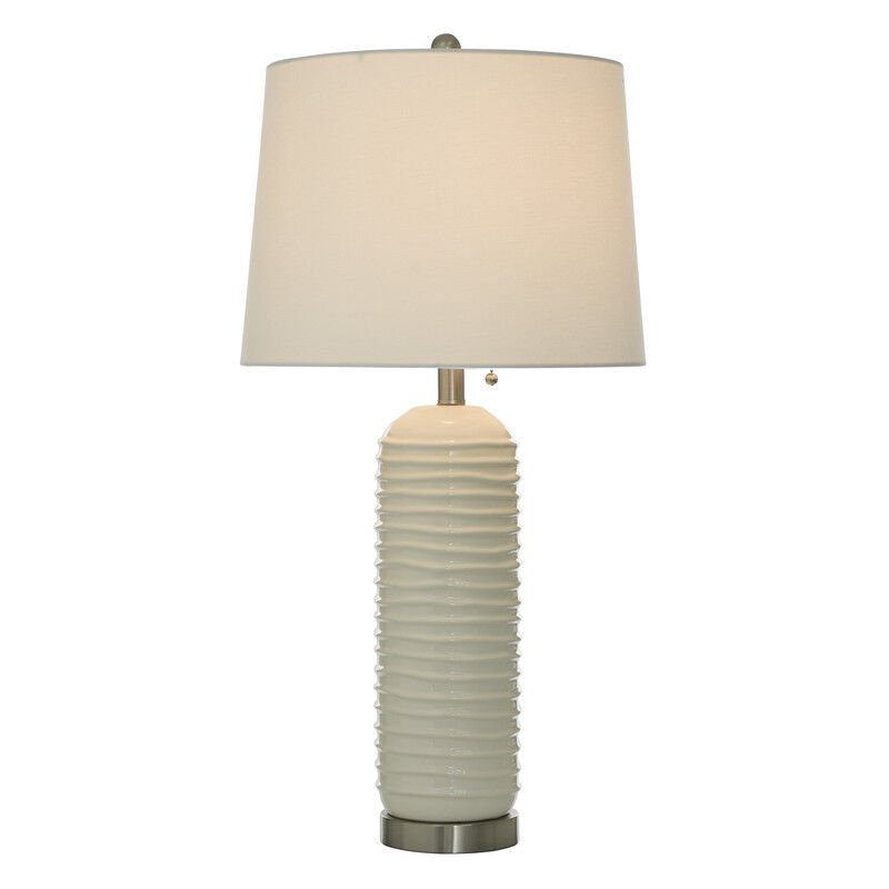 Coastal Sand Ridge Ceramic Lamp