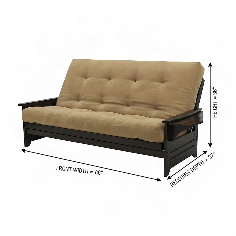 Phoenix Frame/Queen/Espresso Finish/Suede Peat Mattress image number 5