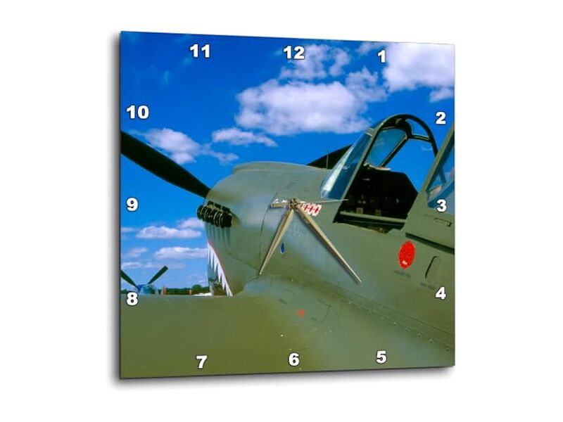 Curtiss War Hawk Plane Bernard Wall Clock 15 Inch Home Decor image number 0