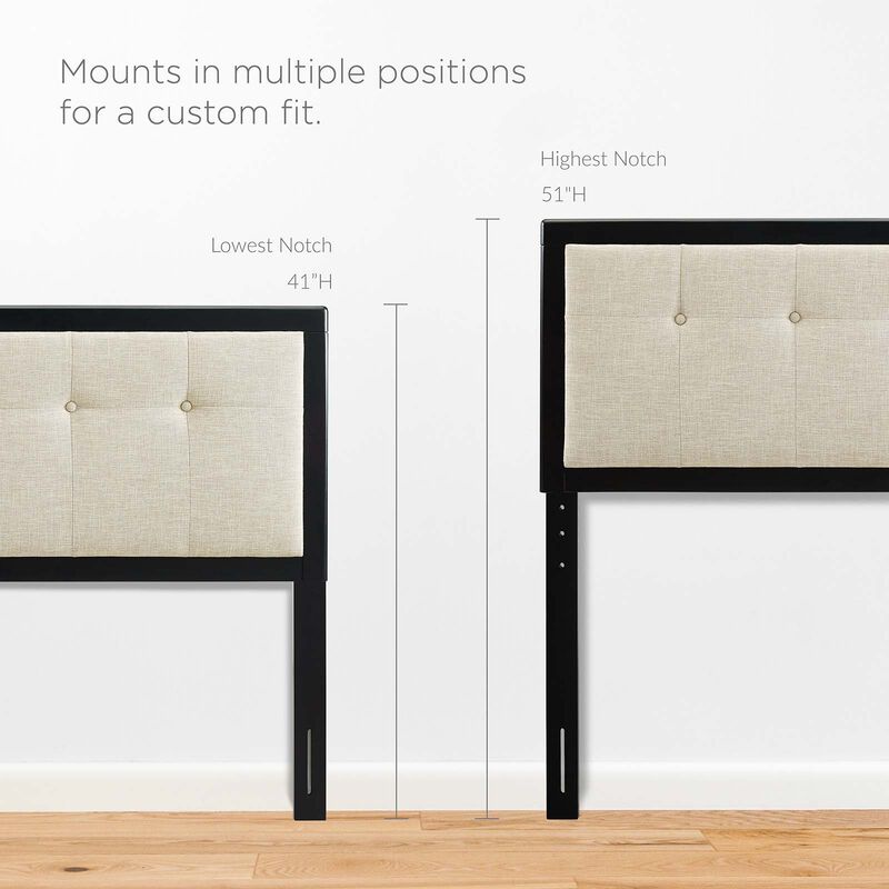 Modway - Draper Tufted Queen Fabric and Wood Headboard image number 5