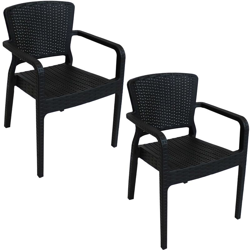 Sunnydaze Segonia Plastic Stackable Dining Armchair
