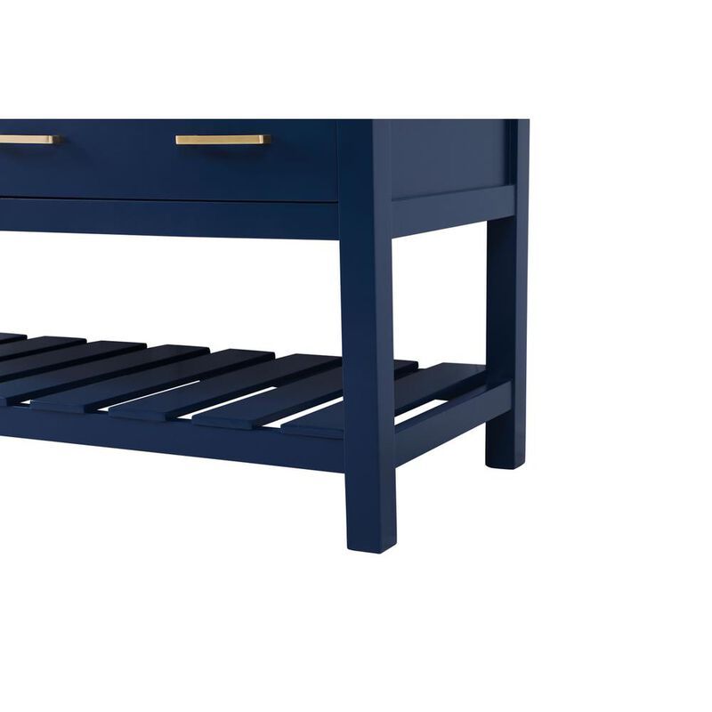 Elegant Kitchen and Bath 60 inch double bathroom vanity in blue